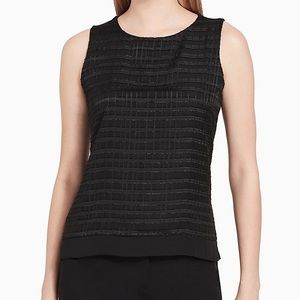 Calvin Klein Mixed Media Grip Print Sleeveless Top